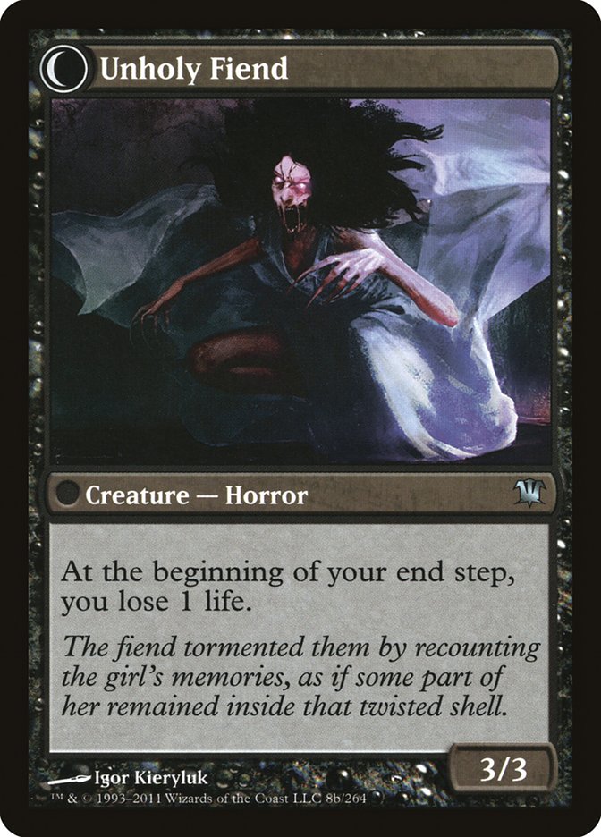 Cloistered Youth // Unholy Fiend [Innistrad] | Black Swamp Games