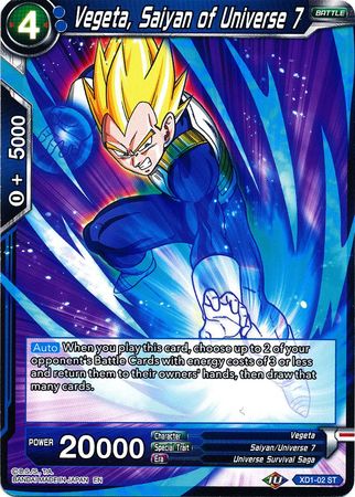 Vegeta, Saiyan of Universe 7 (XD1-02) [Assault of the Saiyans] | Black Swamp Games