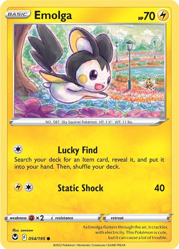 Emolga (054/195) [Sword & Shield: Silver Tempest] | Black Swamp Games