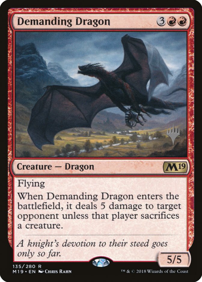 Demanding Dragon (Promo Pack) [Core Set 2019 Promos] | Black Swamp Games