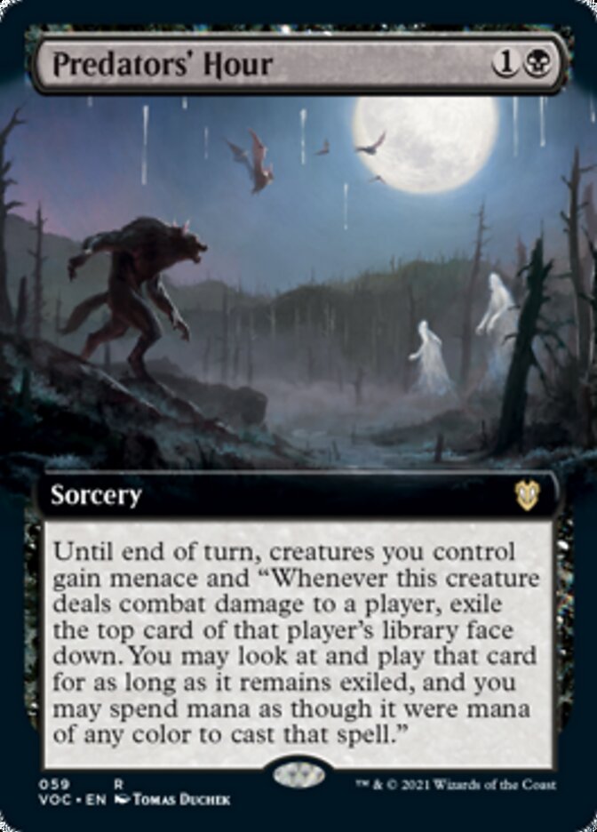 Predators' Hour (Extended Art) [Innistrad: Crimson Vow Commander] | Black Swamp Games