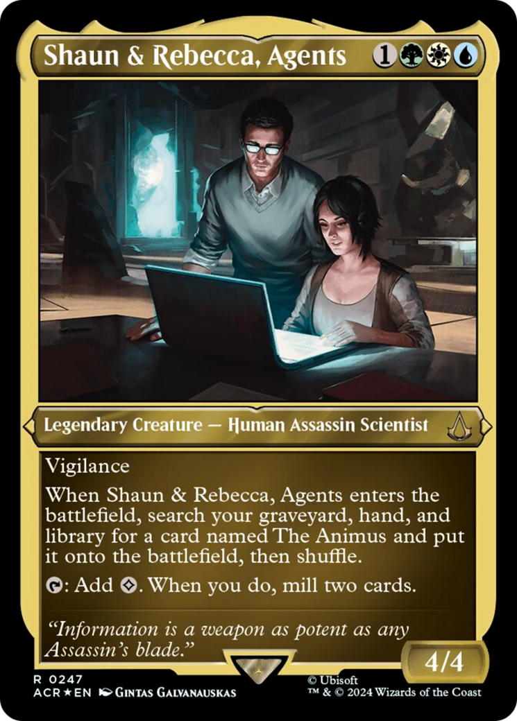 Shaun & Rebecca, Agents (Foil Etched) [Assassin's Creed] | Black Swamp Games