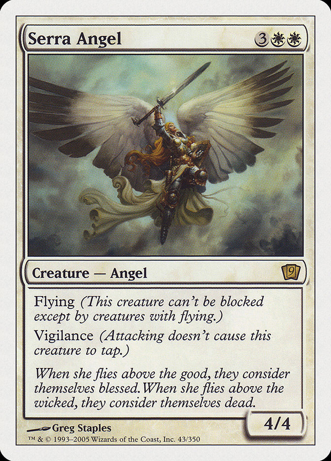 Serra Angel (9th Edition) [Oversize Cards] | Black Swamp Games