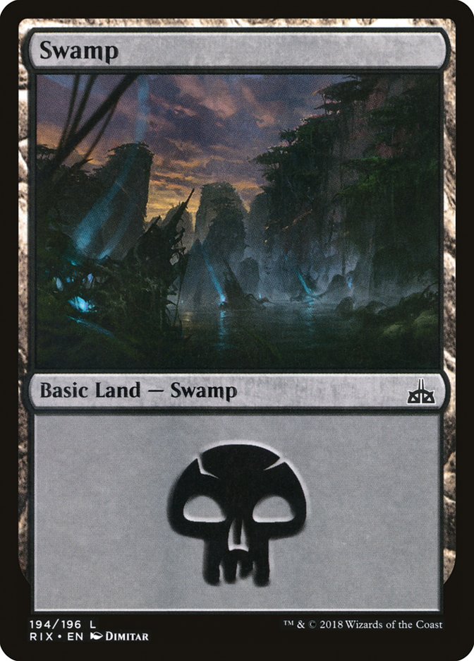 Swamp (194) [Rivals of Ixalan] | Black Swamp Games