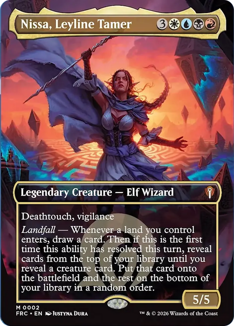 Nissa, Leyline Tamer (Borderless) [Reality Fracture Commander] | Black Swamp Games