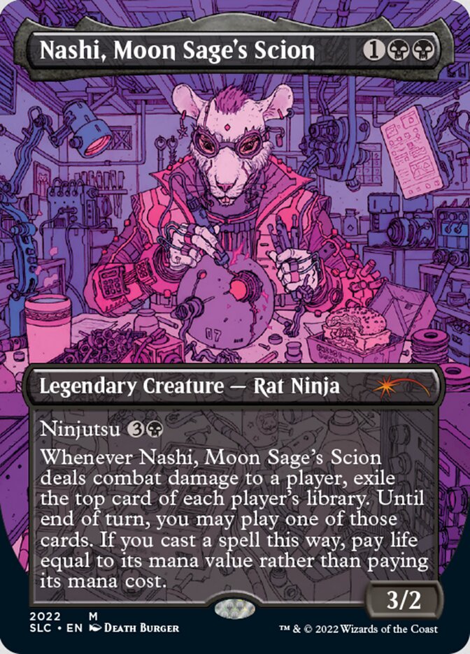 Nashi, Moon Sage's Scion (Borderless) [Secret Lair Countdown Kit] | Black Swamp Games