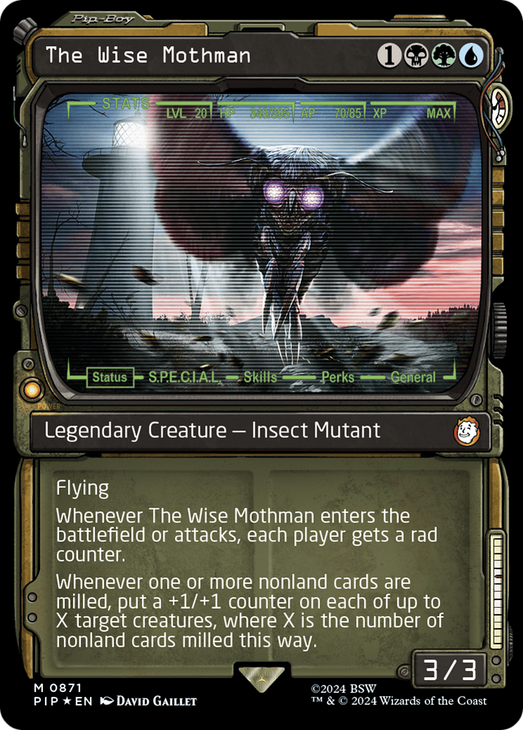 The Wise Mothman (Showcase) (Surge Foil) [Fallout] | Black Swamp Games