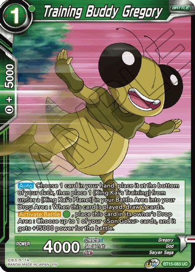 Training Buddy Gregory (BT15-083) [Saiyan Showdown] | Black Swamp Games