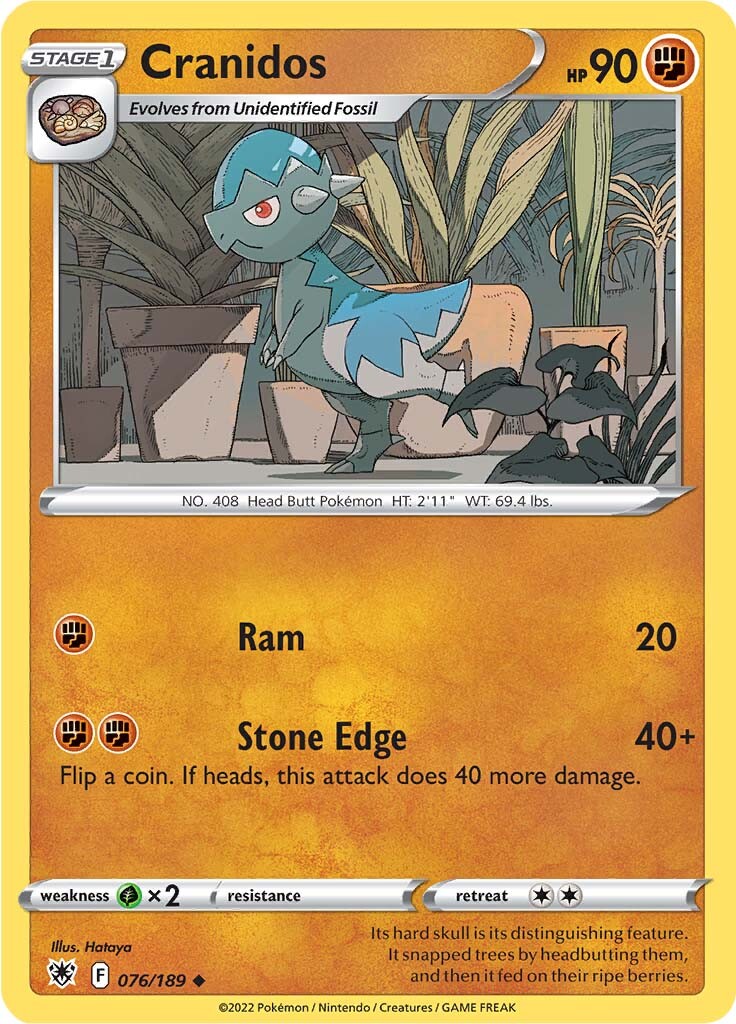 Cranidos (076/189) [Sword & Shield: Astral Radiance] | Black Swamp Games