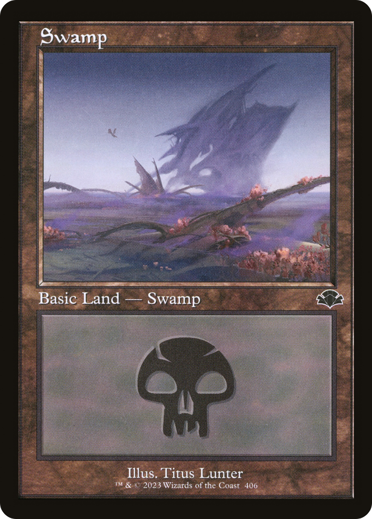 Swamp (406) (Retro) [Dominaria Remastered] | Black Swamp Games