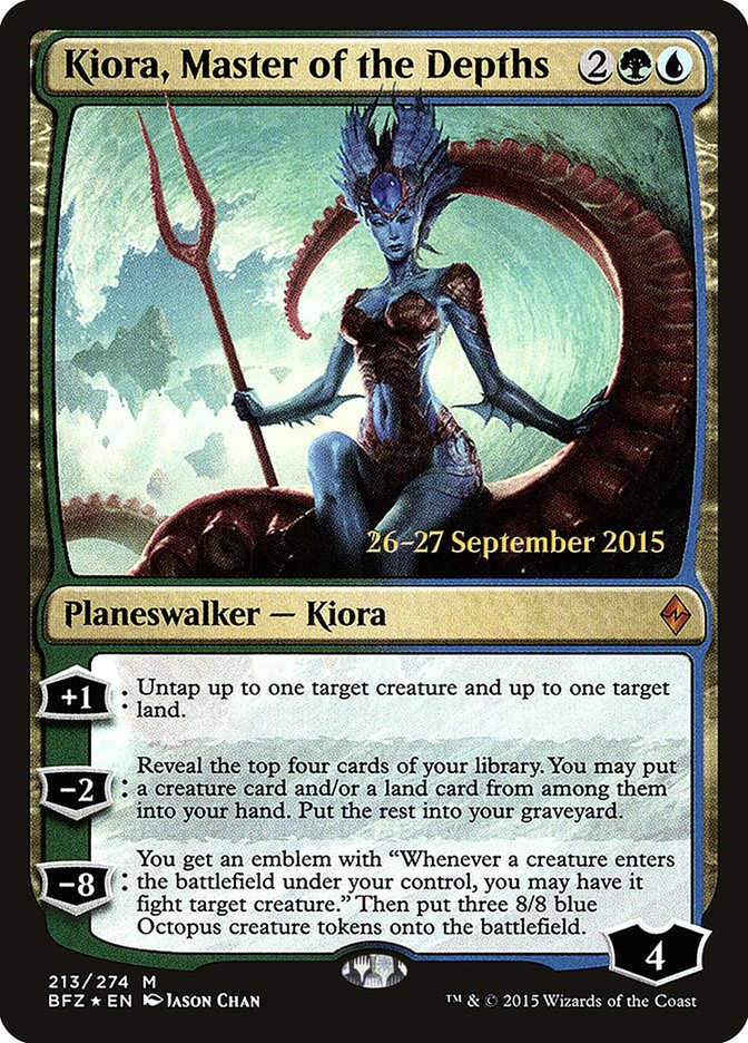 Kiora, Master of the Depths [Battle for Zendikar Prerelease Promos] | Black Swamp Games