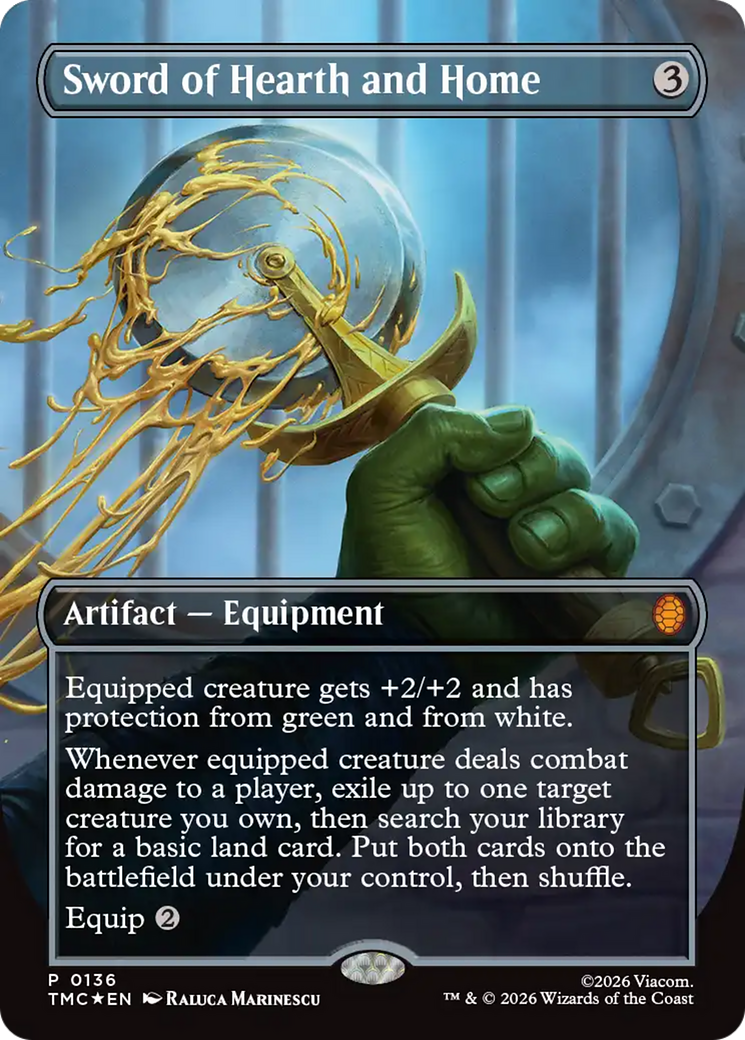 Sword of Hearth and Home (Borderless) [Teenage Mutant Ninja Turtles Promos] | Black Swamp Games