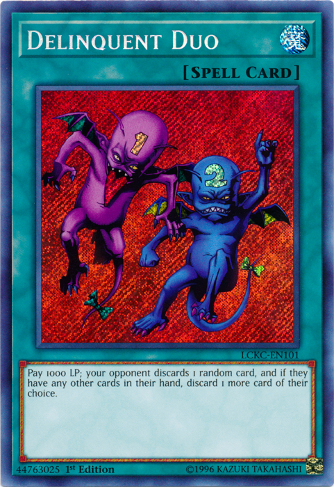 Delinquent Duo [LCKC-EN101] Secret Rare | Black Swamp Games