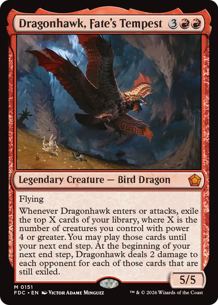 Dragonhawk, Fate's Tempest [Foundations Commander] | Black Swamp Games