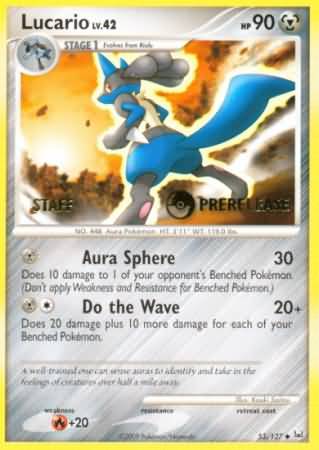 Lucario (53/127) (Staff Prerelease Promo) [Diamond & Pearl: Black Star Promos] | Black Swamp Games