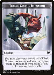 Dwarf Berserker // Tibalt, Cosmic Impostor Emblem Double-Sided Token [Kaldheim Tokens] | Black Swamp Games