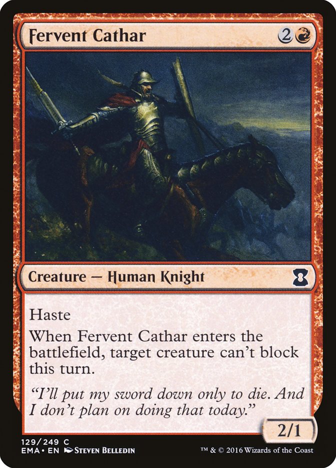 Fervent Cathar [Eternal Masters] | Black Swamp Games