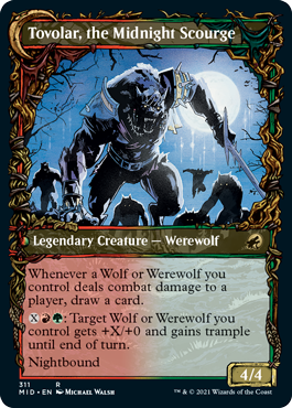 Tovolar, Dire Overlord // Tovolar, the Midnight Scourge (Showcase Equinox) [Innistrad: Midnight Hunt] | Black Swamp Games