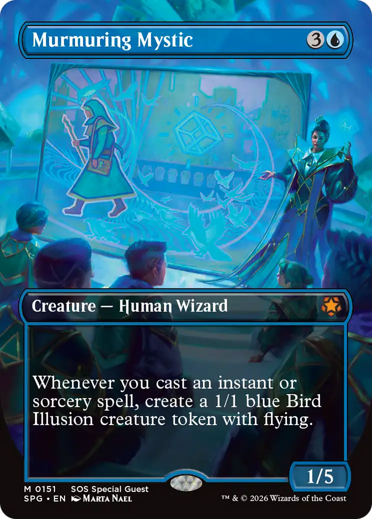 Murmuring Mystic (Borderless) [Secrets of Strixhaven Special Guests] | Black Swamp Games