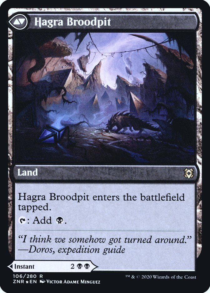 Hagra Mauling // Hagra Broodpit [Zendikar Rising Prerelease Promos] | Black Swamp Games