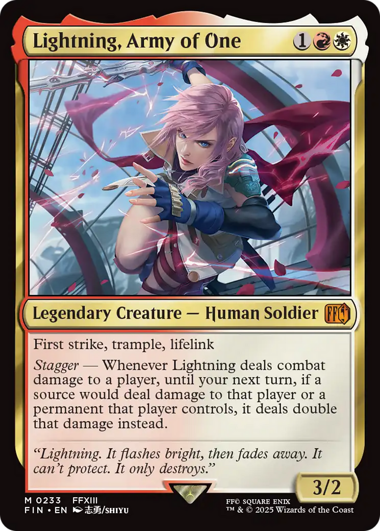 Lightning, Army of One [FINAL FANTASY] | Black Swamp Games
