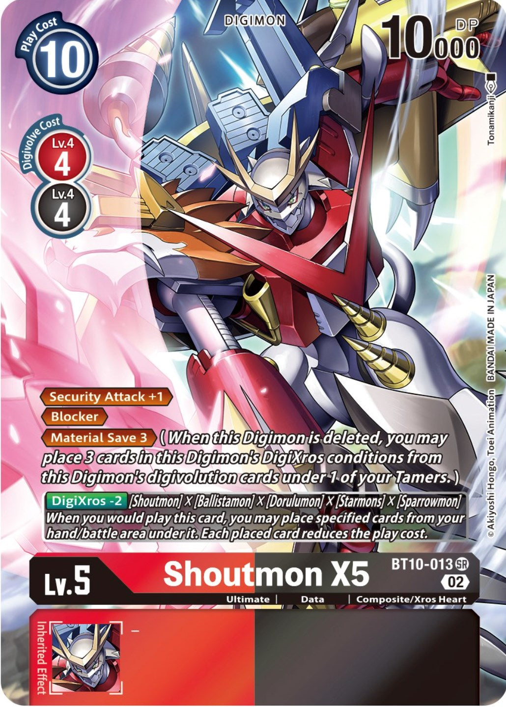 Shoutmon X5 [BT10-013] (Alternate Art) [Xros Encounter] | Black Swamp Games