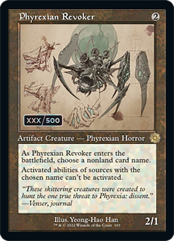 Phyrexian Revoker (Retro Schematic) (Serialized) [The Brothers' War Retro Artifacts] | Black Swamp Games