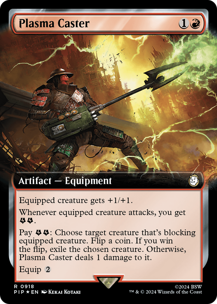 Plasma Caster (Extended Art) (Surge Foil) [Fallout] | Black Swamp Games