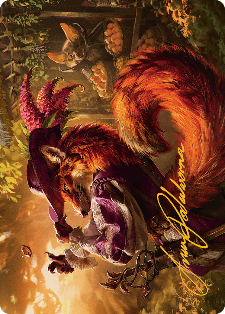 Mr. Foxglove Art Card (Gold-Stamped Signature) [Bloomburrow Art Series] | Black Swamp Games