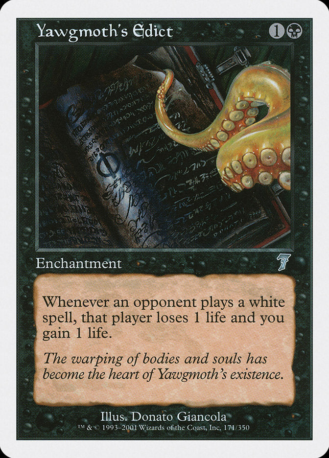 Yawgmoth's Edict [Seventh Edition] | Black Swamp Games