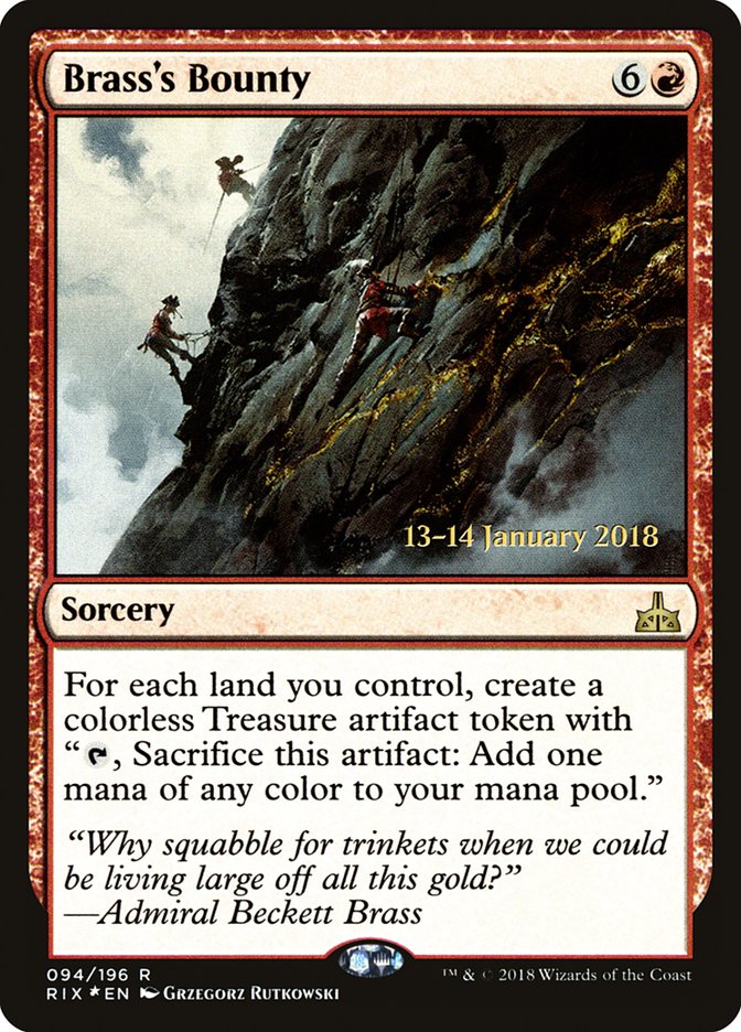 Brass's Bounty [Rivals of Ixalan Prerelease Promos] | Black Swamp Games
