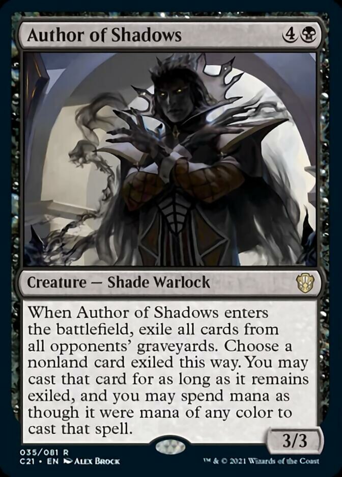 Author of Shadows [Commander 2021] | Black Swamp Games