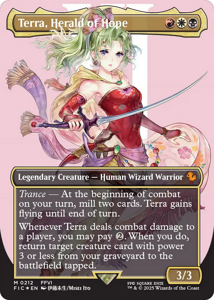 Terra, Herald of Hope (Borderless) (Surge Foil) [FINAL FANTASY Commander] | Black Swamp Games