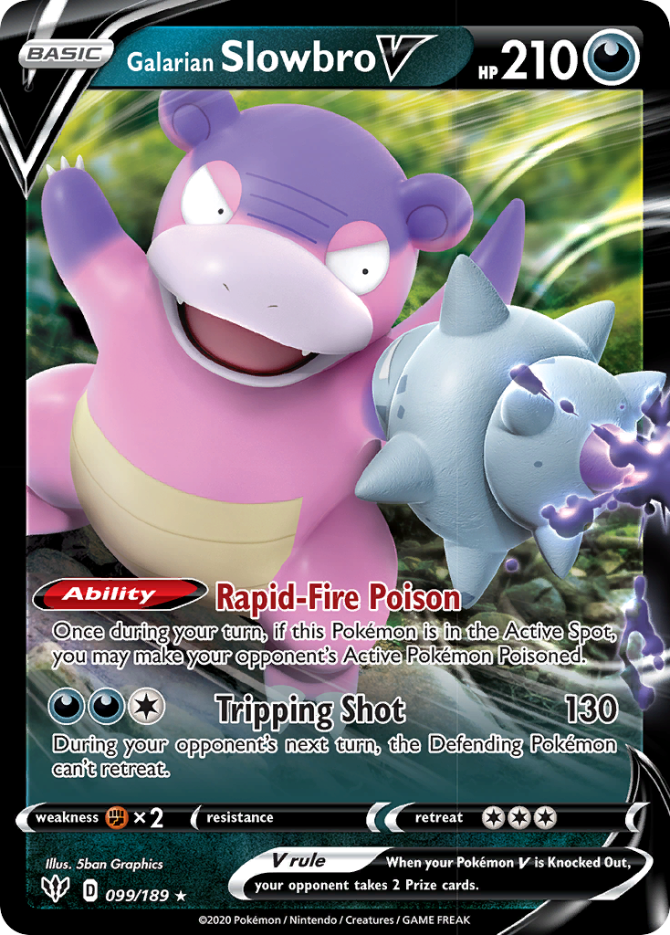 Galarian Slowbro V (099/189) [Sword & Shield: Darkness Ablaze] | Black Swamp Games