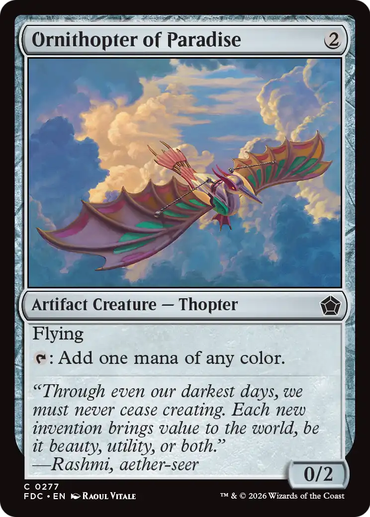Ornithopter of Paradise [Foundations Commander] | Black Swamp Games