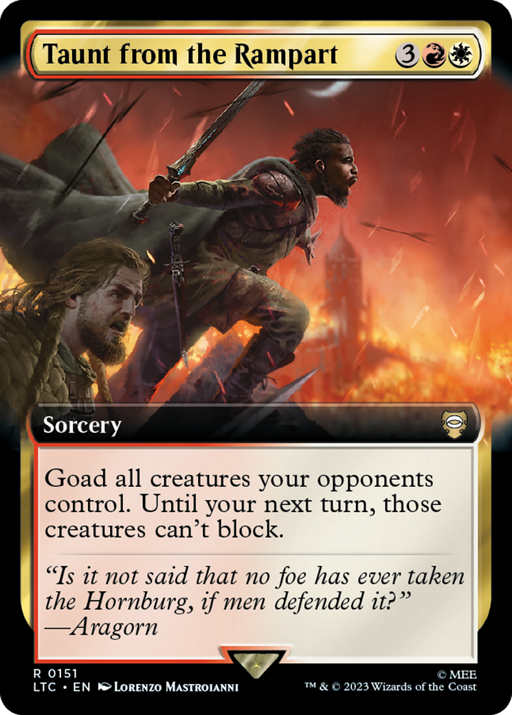 Taunt from the Rampart (Extended Art) [The Lord of the Rings: Tales of Middle-Earth Commander] | Black Swamp Games