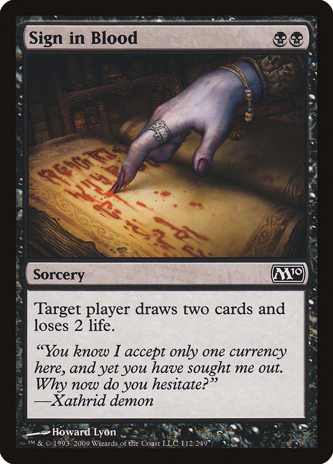 Sign in Blood [Magic 2010] | Black Swamp Games