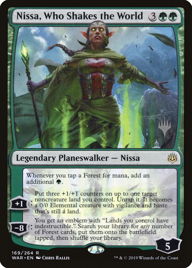 Nissa, Who Shakes the World (Promo Pack) [War of the Spark Promos] | Black Swamp Games