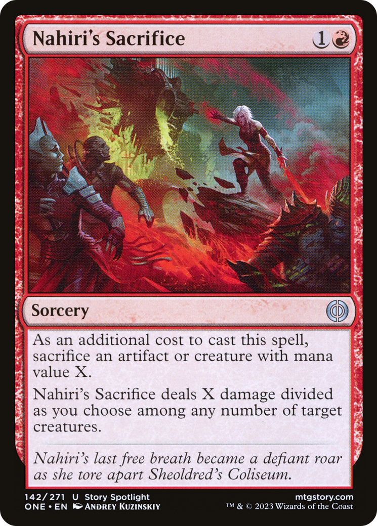 Nahiri's Sacrifice [Phyrexia: All Will Be One] | Black Swamp Games
