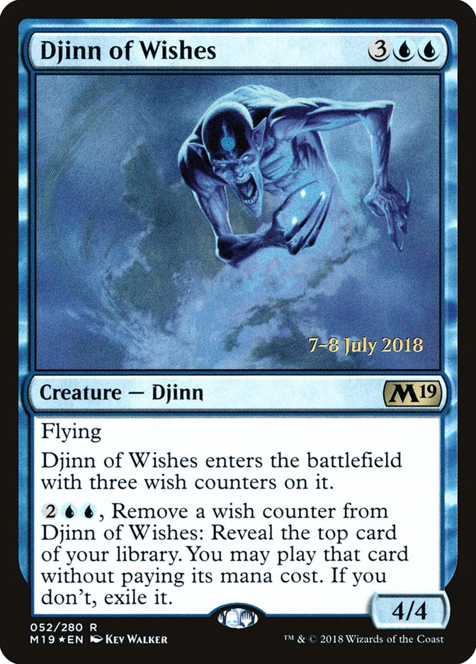 Djinn of Wishes [Core Set 2019 Prerelease Promos] | Black Swamp Games
