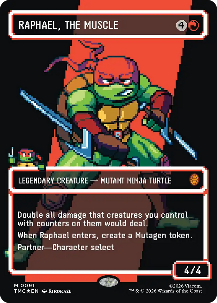Raphael, the Muscle (0091) (Borderless) (Surge Foil) [Teenage Mutant Ninja Turtles Commander] | Black Swamp Games