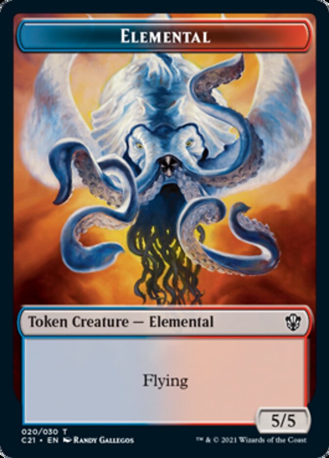 Elemental (020) // Copy Double-Sided Token [Commander 2021 Tokens] | Black Swamp Games