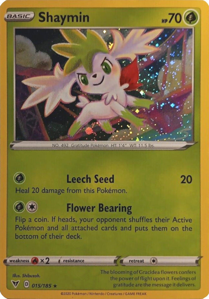 Shaymin (015/185) (Cosmos Holo) [Sword & Shield: Vivid Voltage] | Black Swamp Games