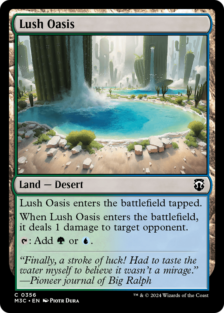 Lush Oasis (Ripple Foil) [Modern Horizons 3 Commander] | Black Swamp Games