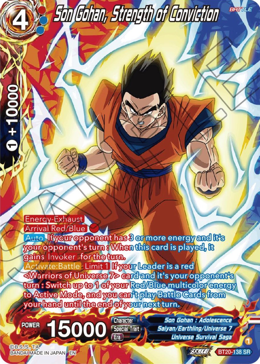 Son Gohan, Strength of Conviction (Silver Foil) (BT20-138) [Power Absorbed] | Black Swamp Games