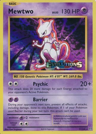 Mewtwo (51/108) (XY Evolutions Prerelease) [XY: Black Star Promos] | Black Swamp Games