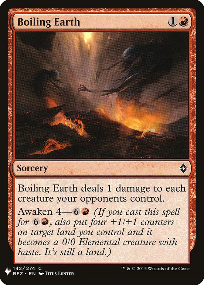 Boiling Earth [Mystery Booster] | Black Swamp Games