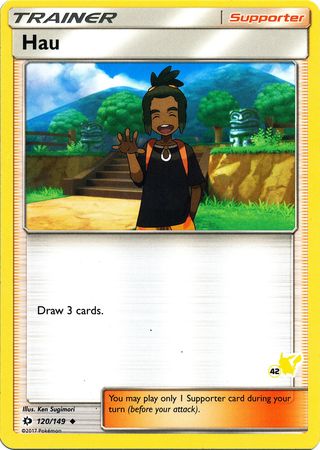 Hau (120/149) (Pikachu Stamp #42) [Battle Academy 2020] | Black Swamp Games