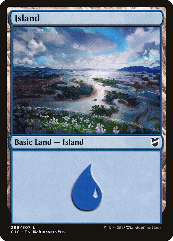 Island (298) [Commander 2018] | Black Swamp Games