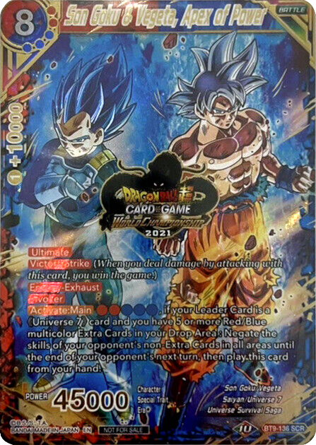 Son Goku & Vegeta, Apex of Power (World Championship 2021) (BT9-136) [Tournament Promotion Cards] | Black Swamp Games